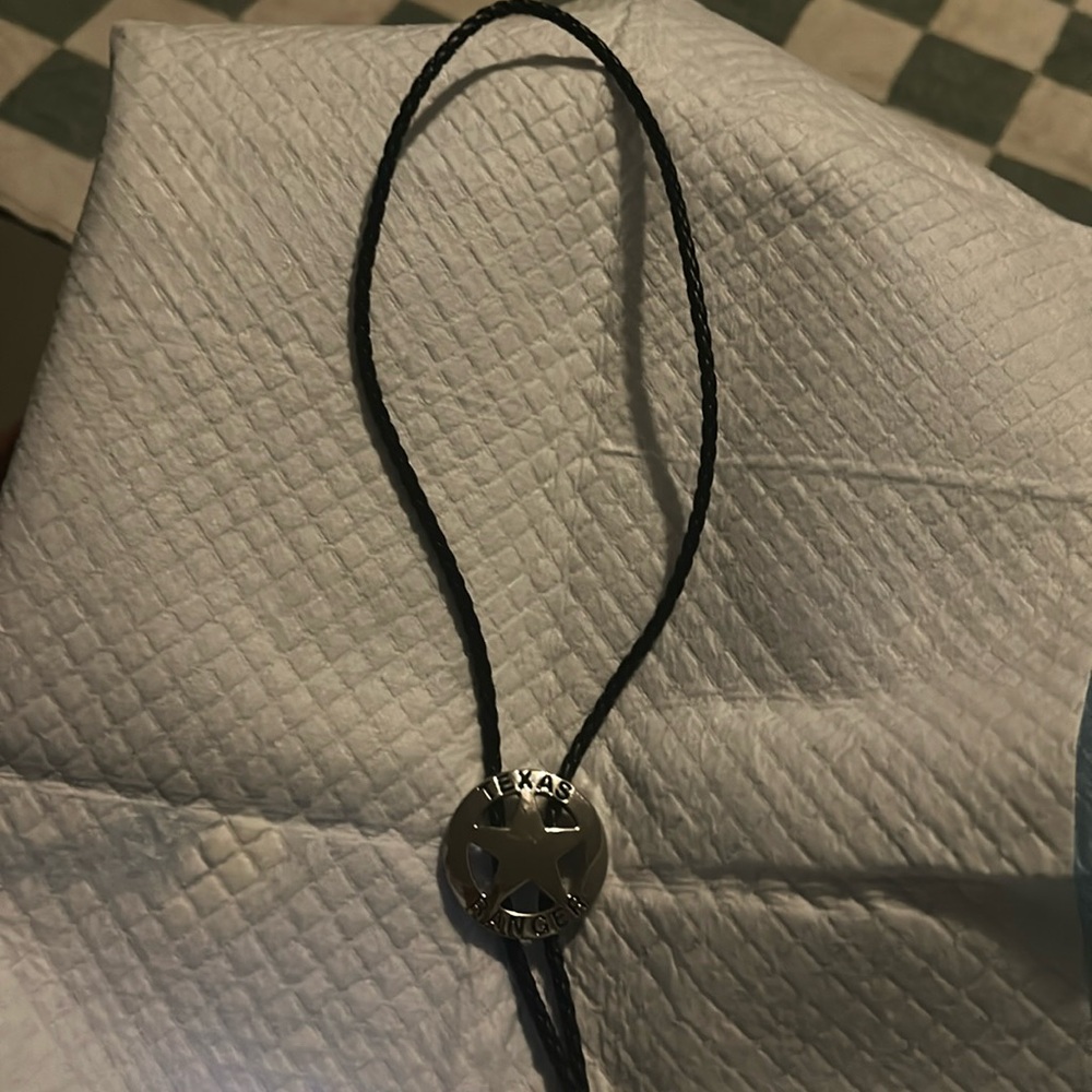 Texas Ranger bolo fargo silver